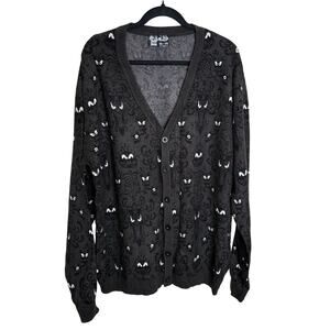 Cakeworthy Unisex Haunted Mansion Button Down Cardigan Sweater - 2XL